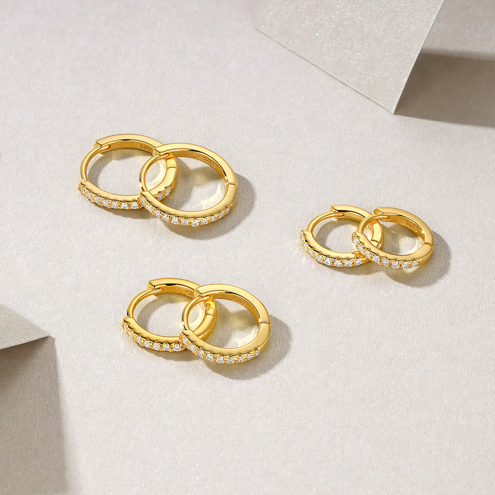 Luxury Minimalist 0.1 Carat Moissanite Earrings – Gold-Plated S925 Silver
