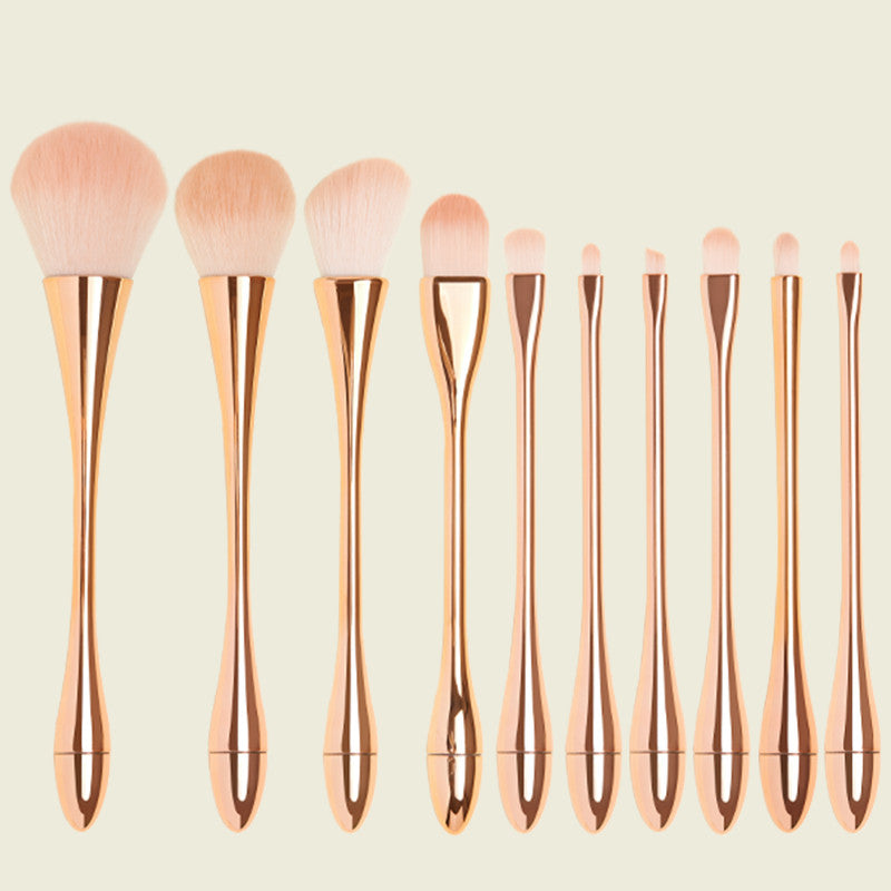 ✨ Small Waist Rose Gold Makeup Brush Set — Soft Hair Beauty Tools 💄🌹