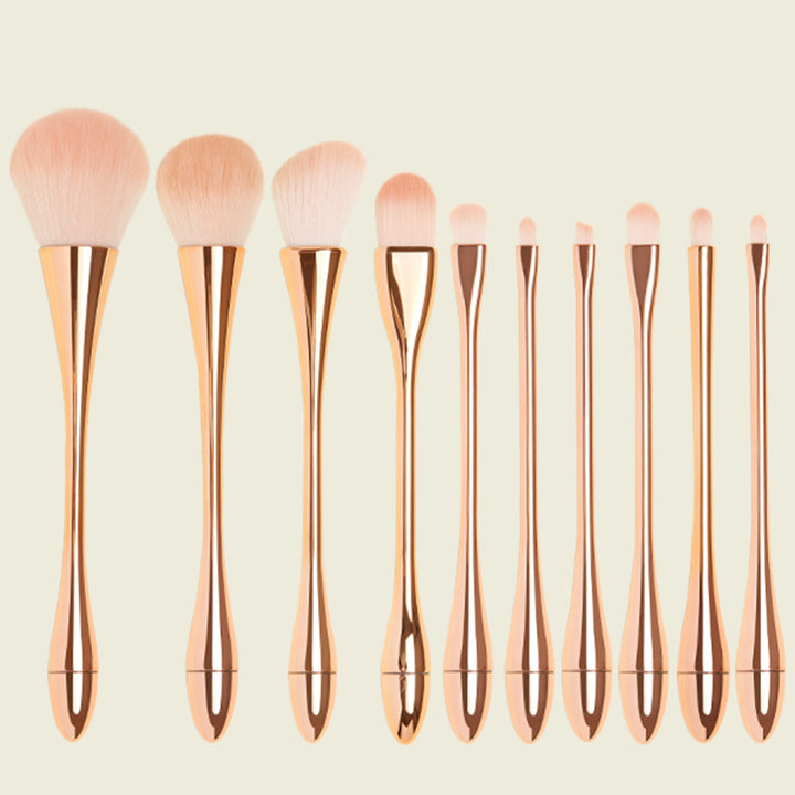 ✨ Small Waist Rose Gold Makeup Brush Set — Soft Hair Beauty Tools 💄🌹