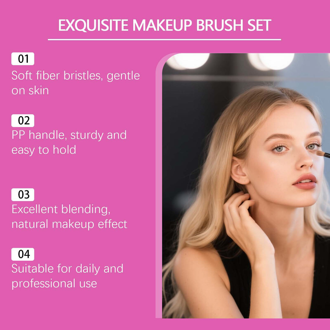 🖌️ Exquisite 6-Piece Makeup Brush Set – Soft Blending Face & Eye Beauty Tools 💄✨
