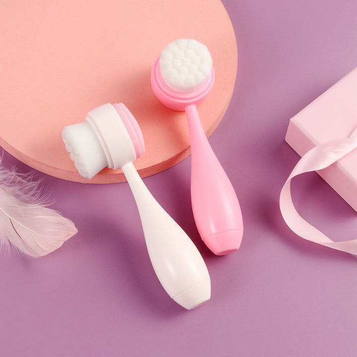 🧼💗 Face Brush | ABS + Silicone + Microfiber Deep Cleansing Tool
