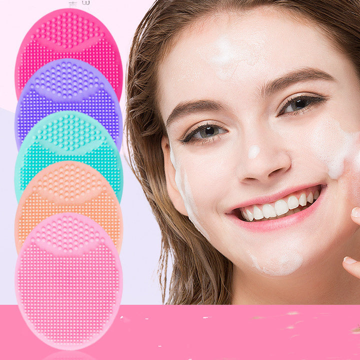 🧼💖 Silicone Oval Facial Brush | Gentle Cleansing & Skin Massage Tool