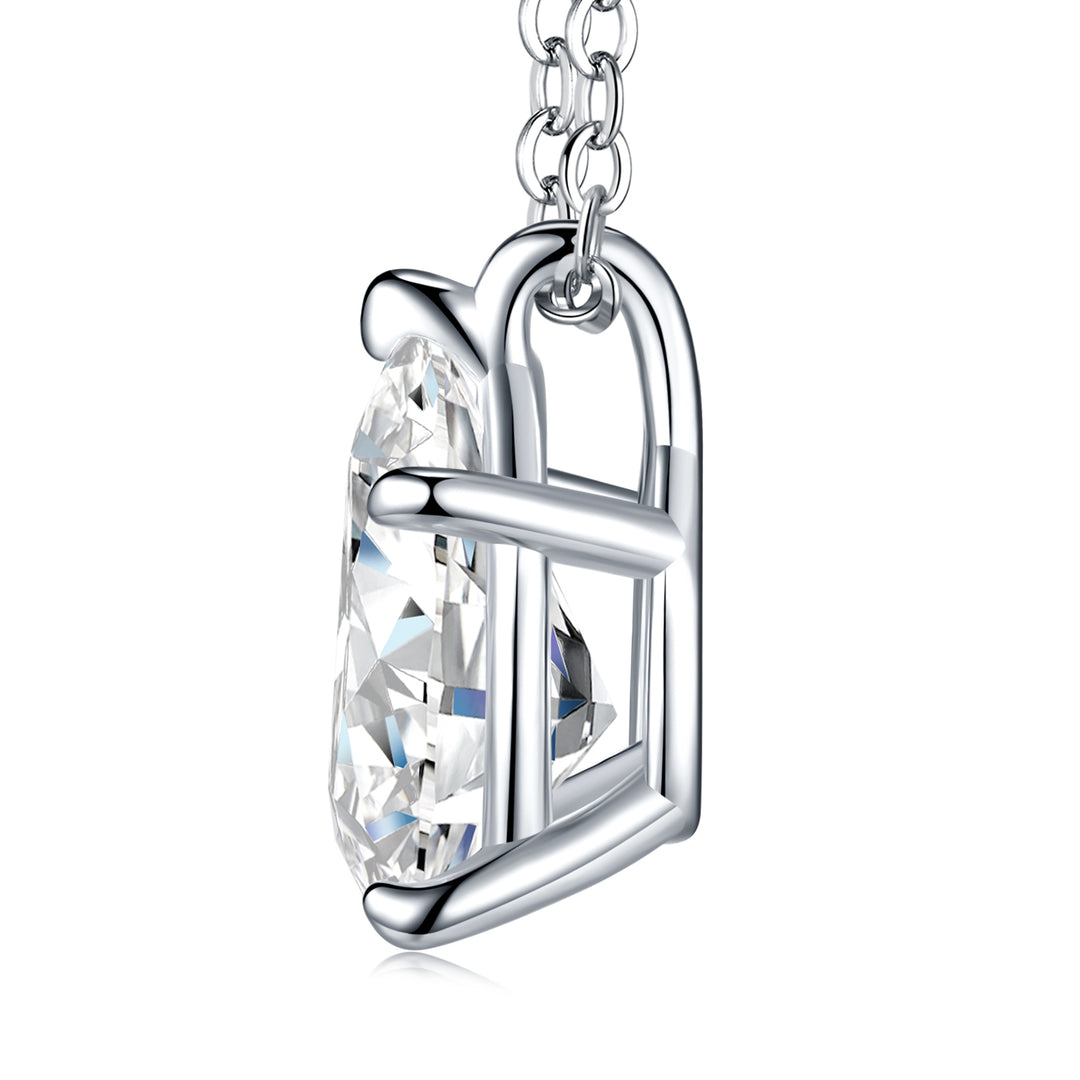 Luxury Minimalist Pear-Shaped Moissanite Pendant Necklace – Gold-Plated S925 Silver