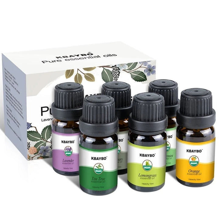 🌿 Essential Oils 6-Unit Kit (10ml Each) – Aromatherapy Wellness Set