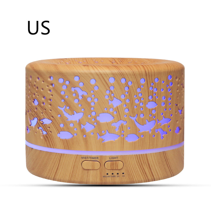 🌿🪵 Wood Grain Aromatherapy Humidifier | Classic Ultrasonic Essential Oil Diffuser