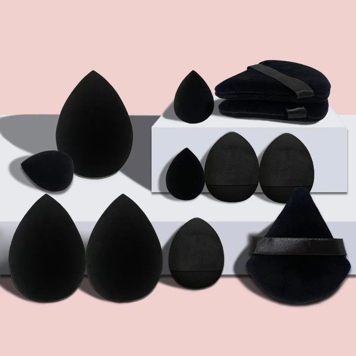 💄✨ 12PCS Makeup Sponge Set | Wet & Dry Face Powder Puff Collection