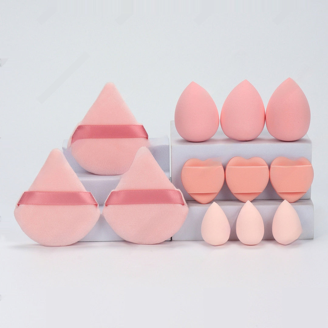 🥚💄 12-Piece Makeup Sponge Puff Set – Soft Beauty Blender Kit (Wet & Dry Use)