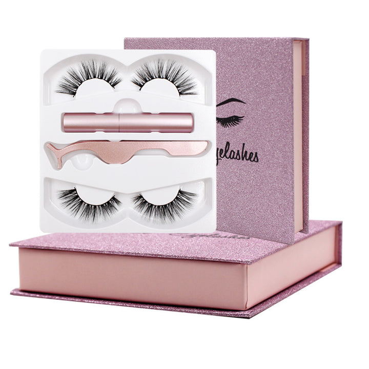 🧲👁️ Magnetic Liquid Eyeliner & Magnetic False Eyelashes Set – Waterproof Reusable Lash Kit with Tweezer
