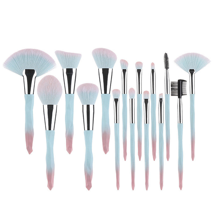 ✨ Diamond Handle Makeup Brush Set — 15-Piece Beauty Tools Kit 💄💎