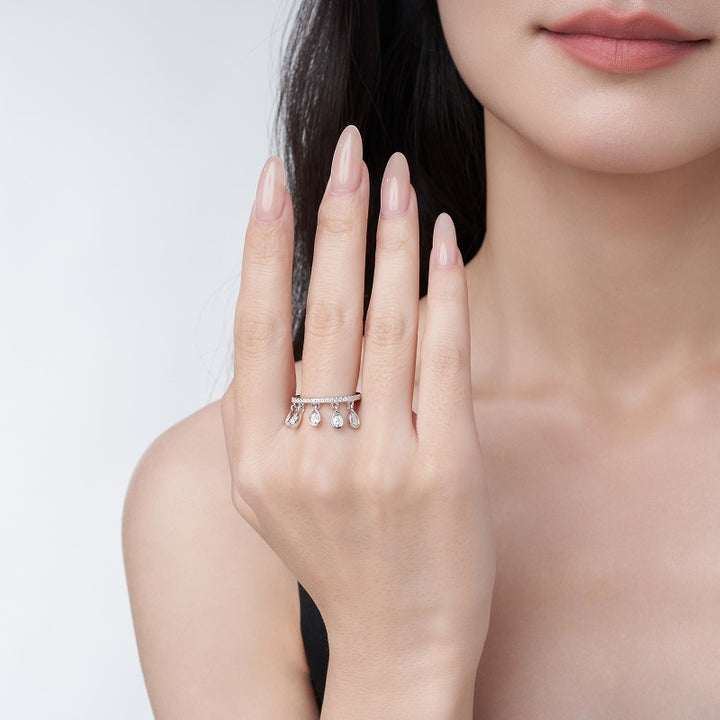 💍 Minimalist Moissanite Ring – Platinum-Plated S925 Silver (3.4g, Sizes 5–9) 💍