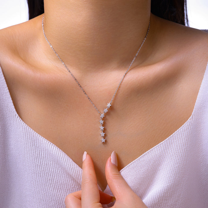 Luxury Minimalist Moissanite Pendant Necklace – Gold-Plated S925 Silver