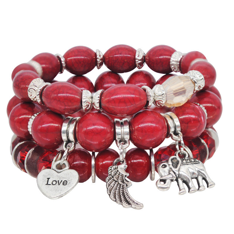 Ethnic Style Tassel Bracelet – Mixed Material Design