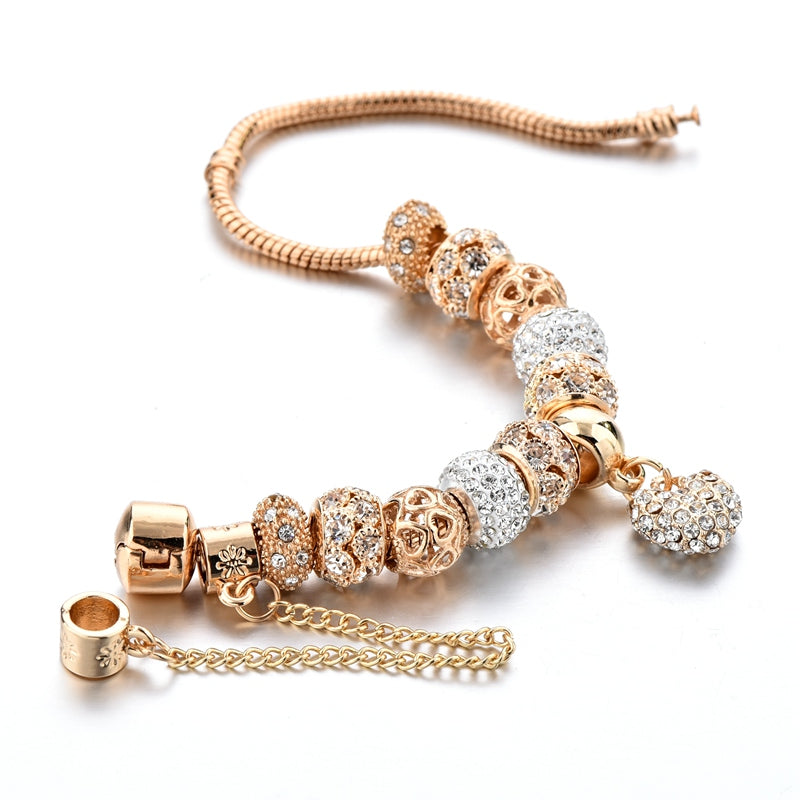 Golden Full Diamond Love Bracelet