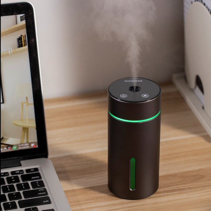 🚗⚫ Black Columnar Car Humidifier | USB Rechargeable Wireless Mini Air Mist Diffuser