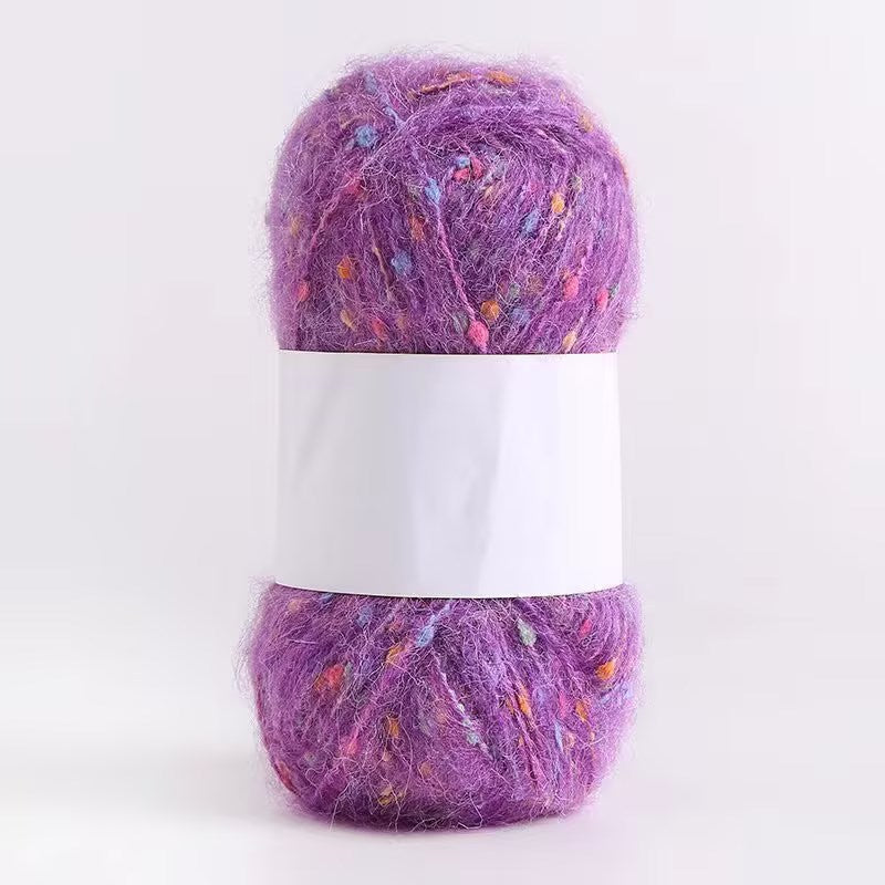 Colored Mohair Knitting Yarn – Soft Hand Woven Mohair Thread for Sweaters, Scarves & DIY Crafts