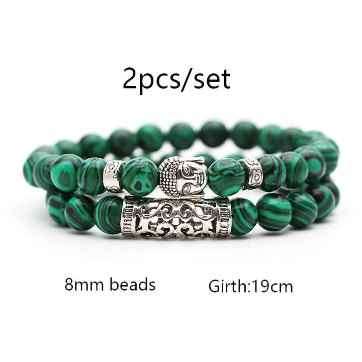 Volcanic Stone & Tiger Eye Bracelet Set
