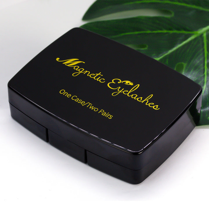 🧲👁️ Magnetic Eyelashes – Handmade Cross Style Reusable Lash Set with Mirror Case