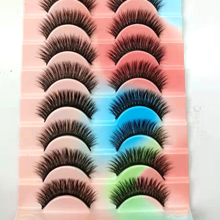 👁️✨ Women’s Fashion Soft Natural Long Eyelashes – 10 Pairs Set