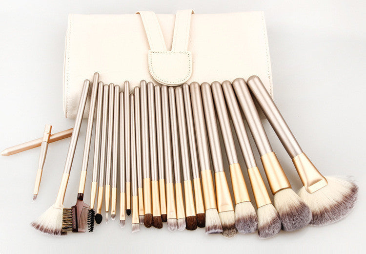 ✨ Champagne White Makeup Brush Set — 12/18/24 Piece Beauty Tools 💄🤍