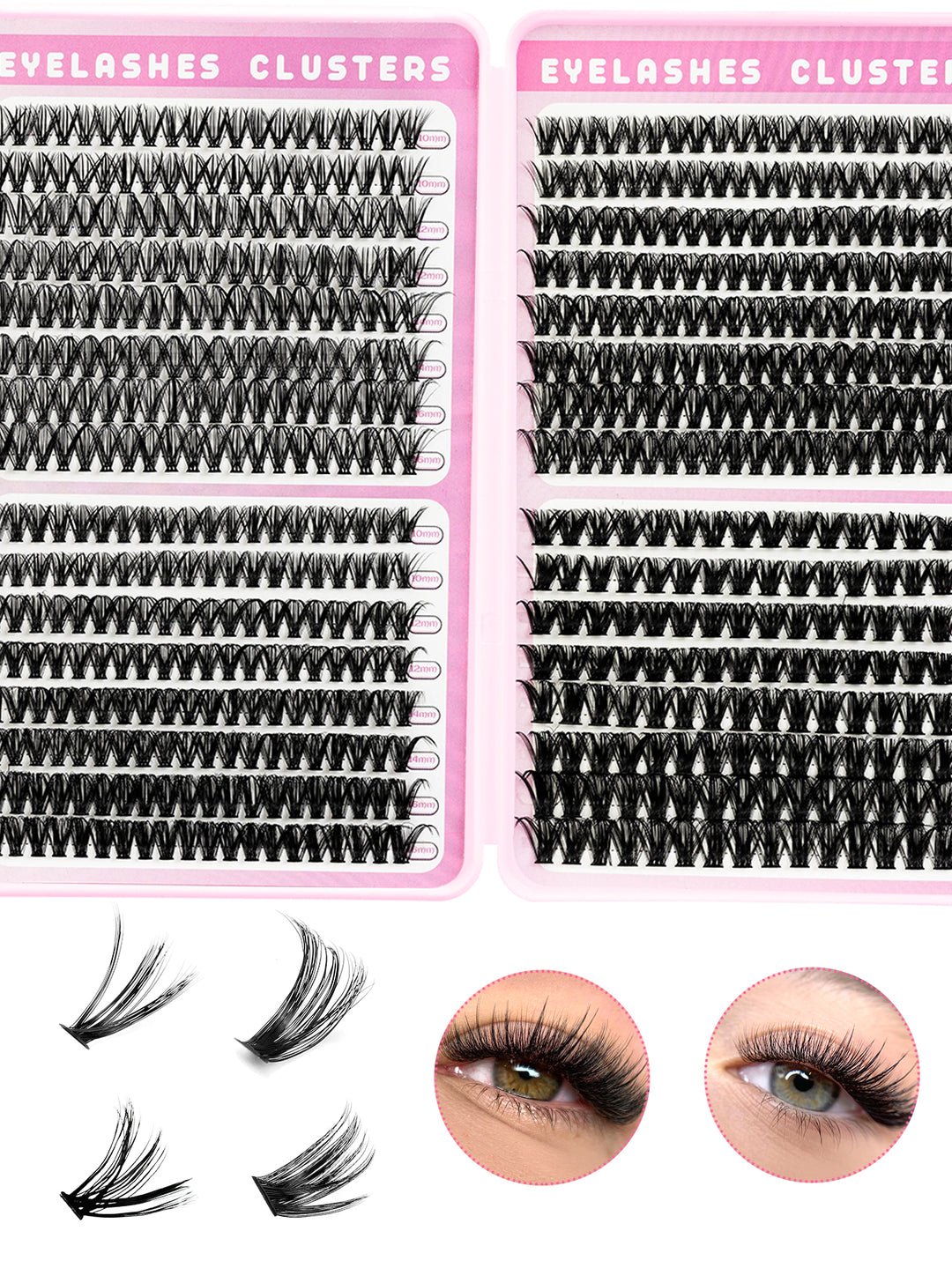👁️✨ 3D False Eyelashes – Multi-Layered, Realistic, Soft & Comfortable Natural Nude Makeup Lashes