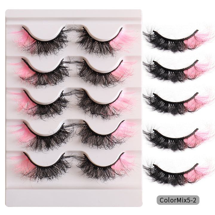 👁️✨ Fashion High Color Fried Curly Eyelashes – Thick Fluffy Faux Mink Lashes