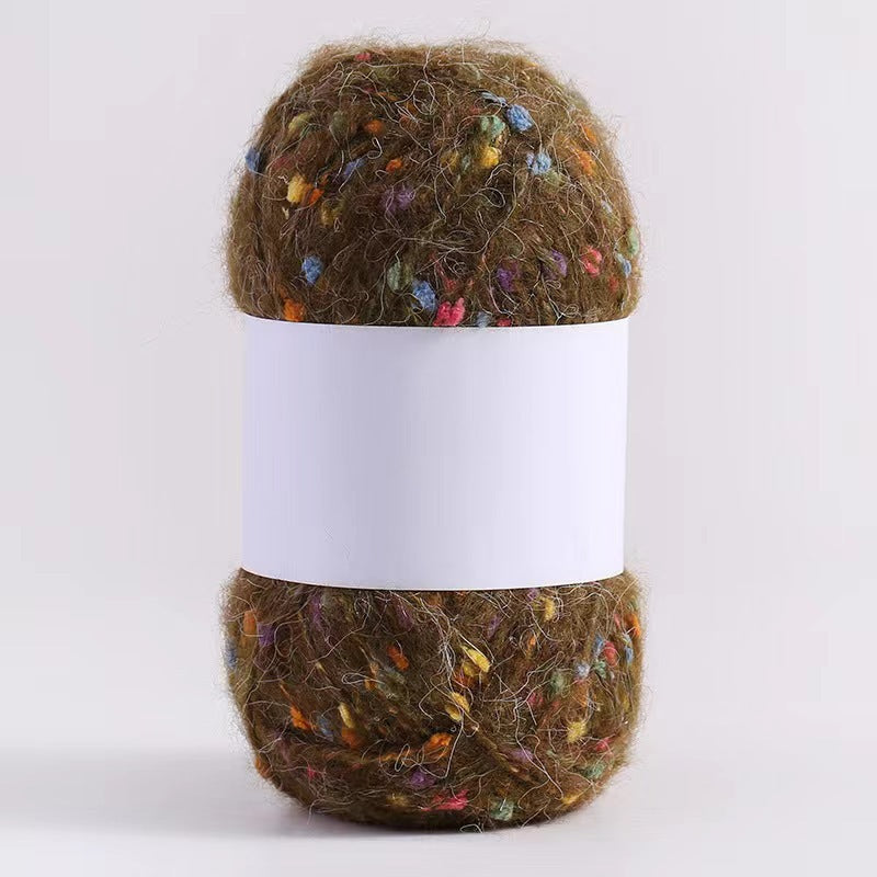 Colored Mohair Knitting Yarn – Soft Hand Woven Mohair Thread for Sweaters, Scarves & DIY Crafts