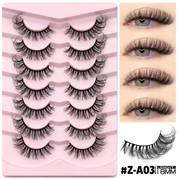 👁️✨ Natural False Eyelashes Without Eyeliner – Thick Dense Lash Set