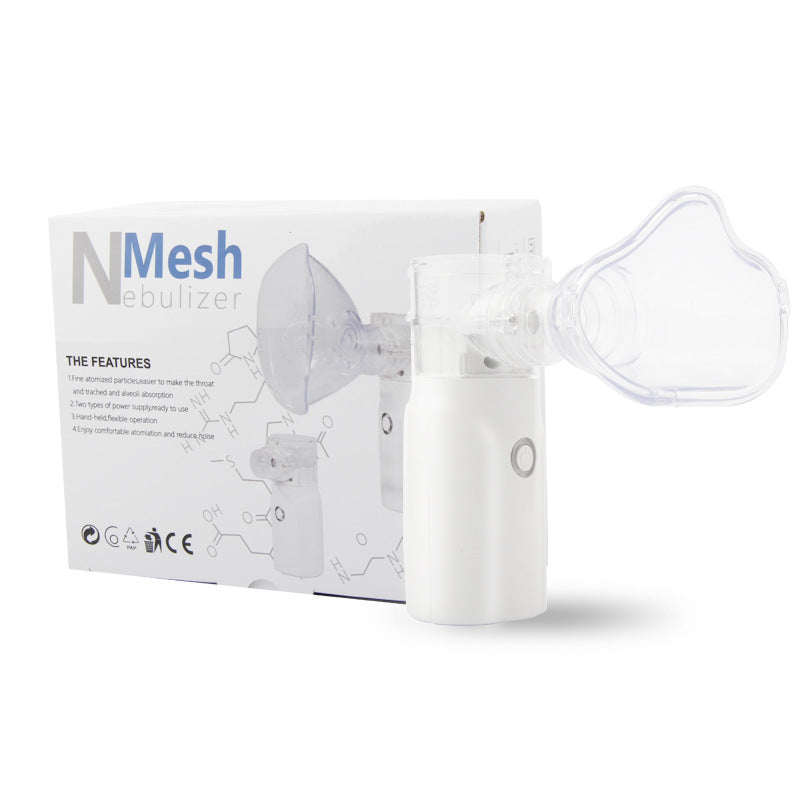 💨👨‍👩‍👧 Portable Ultrasonic Mesh Atomizer | LED Silent Handheld Nebulizer ✨
