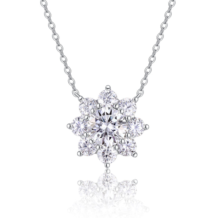 💎 Minimalist Moissanite Pendant Necklace – Platinum-Plated S925 Silver (0.5–3 ct) 💎