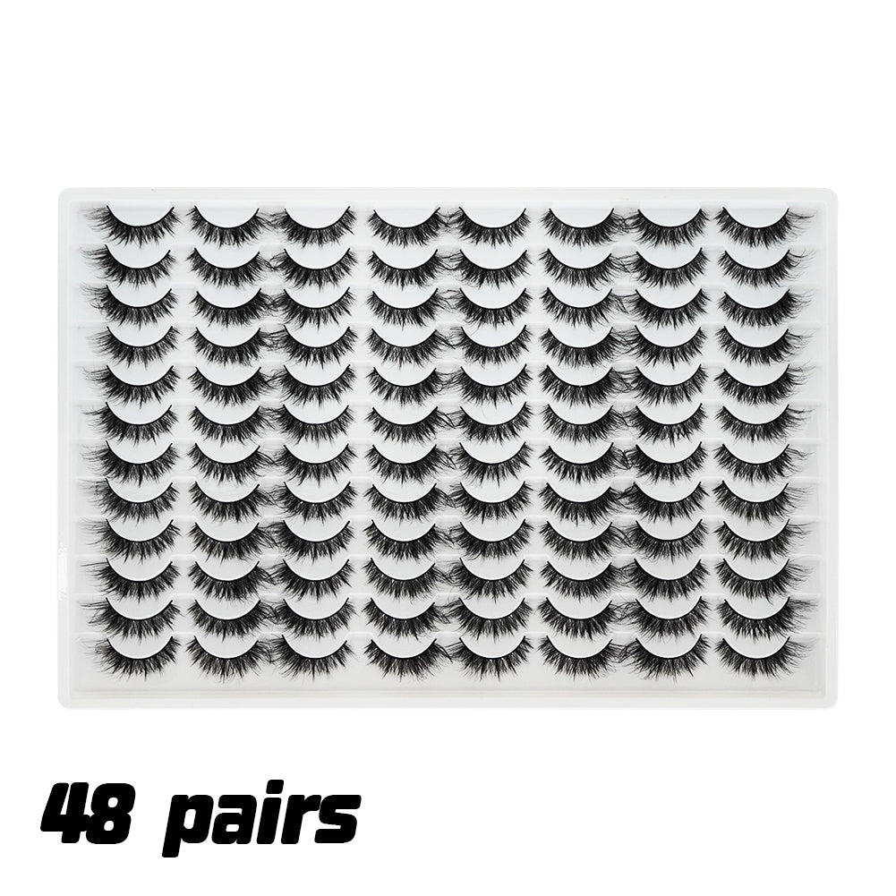 👁️✨ 3D False Eyelashes – Multi-Layered, Realistic, Soft & Comfortable Lashes