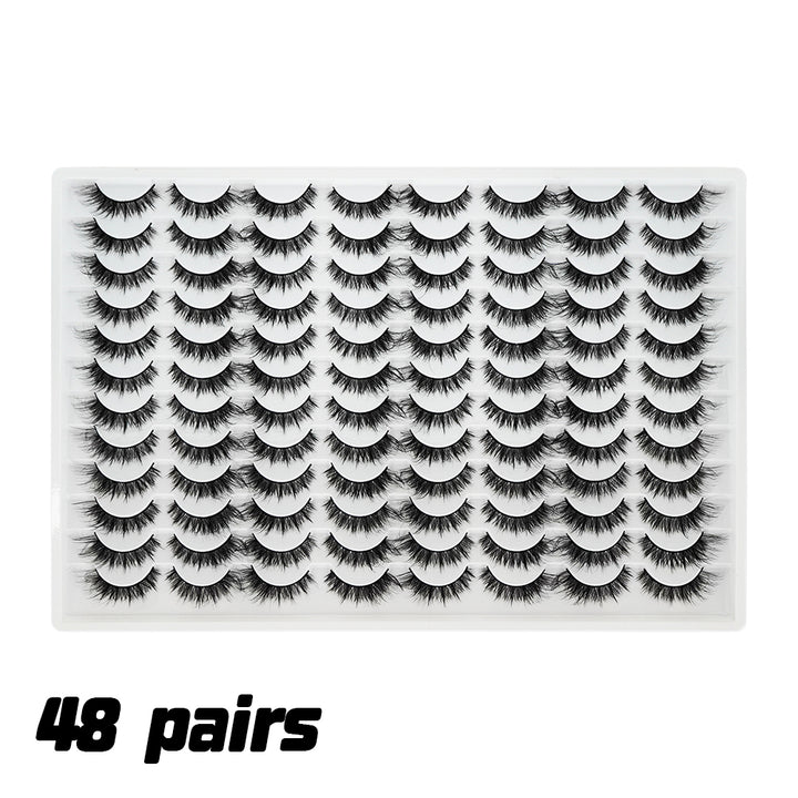 👁️✨ 3D False Eyelashes – Multi-Layered, Realistic, Soft & Comfortable Lashes