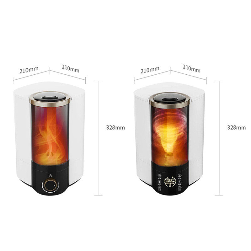 🌪️💧 4.5L Tornado Visual Fog Humidifier | Colorful Atmosphere Lamp 🌈✨