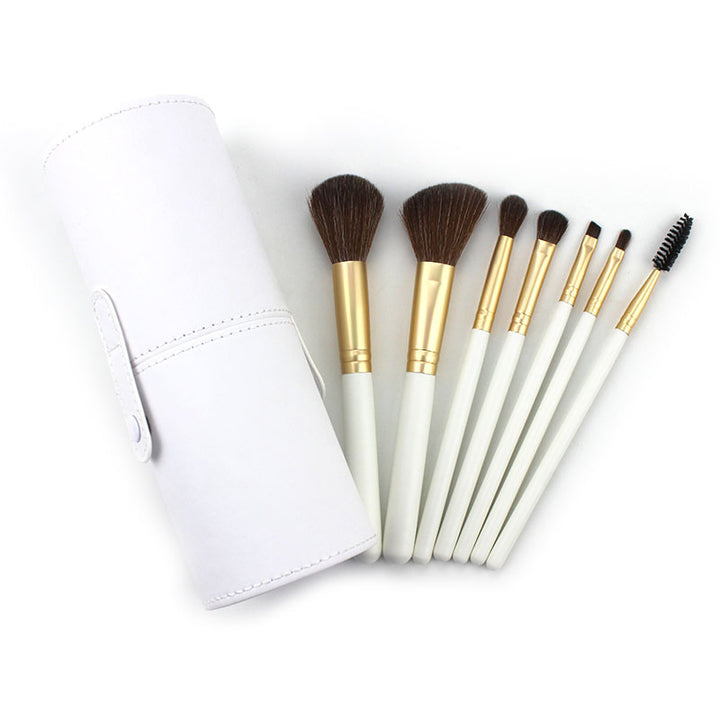 ✨ 7-Piece Makeup Brush Set — Wooden Handle Beauty Tools 💄