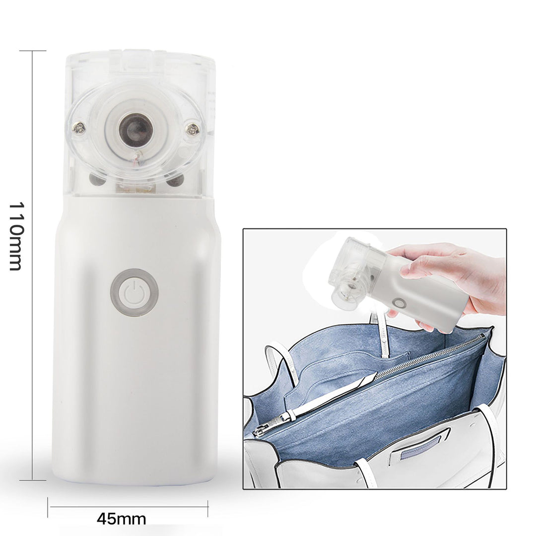 💨👨‍👩‍👧 Portable Ultrasonic Mesh Atomizer | LED Silent Handheld Nebulizer ✨