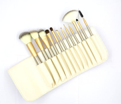 ✨ White Pearl Makeup Brush Set (12 / 18 / 24 PCS) 💄