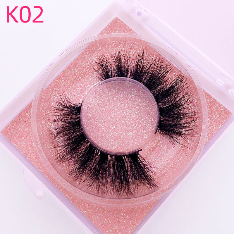👁️✨ 8D Mink Hair False Eyelashes – Thick Handmade Volume Lash Set