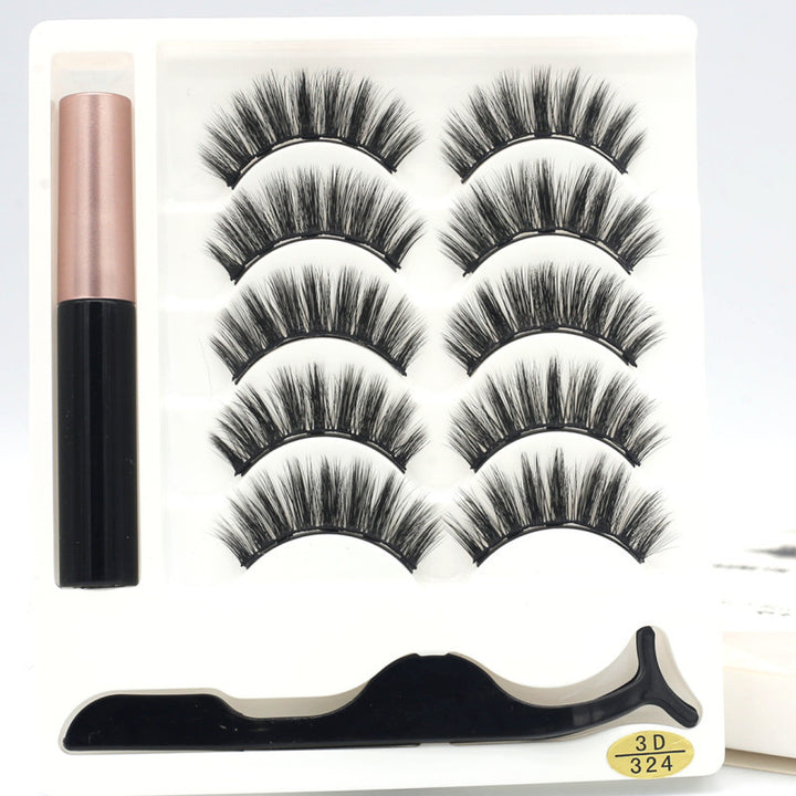 🧲👁️ Five Pairs of Magnetic Eyelashes – Reusable False Lash Set