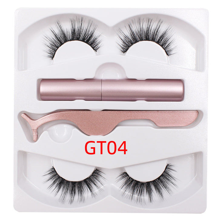 🧲👁️ Magnetic Liquid Eyeliner & Magnetic False Eyelashes Set – Waterproof Reusable Lash Kit with Tweezer