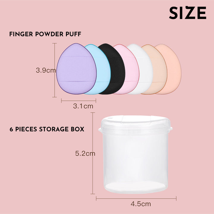 🥚💄 Mini Finger Makeup Puff Set – Professional Concealer & Foundation Cushion Sponge (Travel Size Beauty Tool)