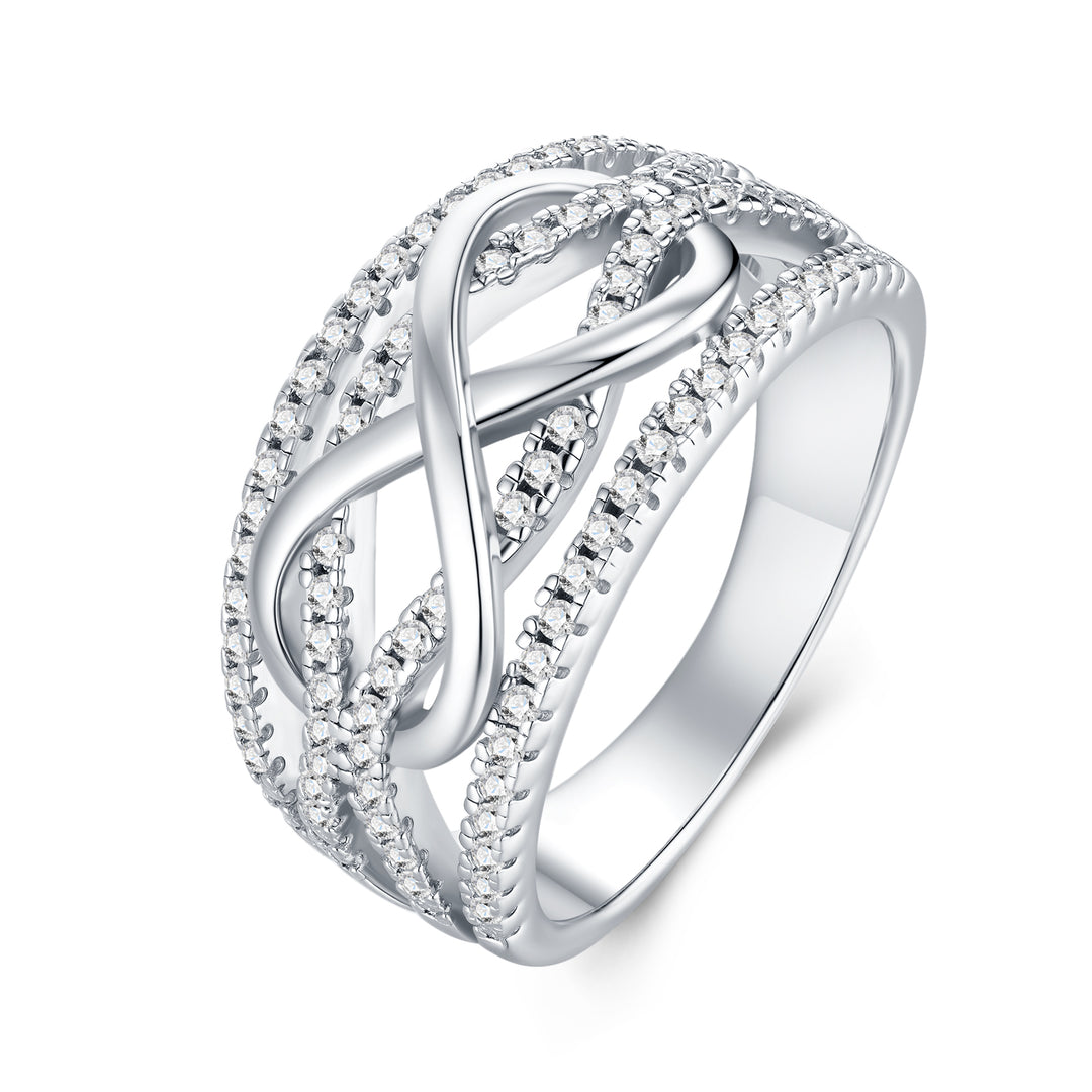 💍 Minimalist Moissanite Ring – Platinum-Plated S925 Silver (5.7g, Sizes 5–9) 💍