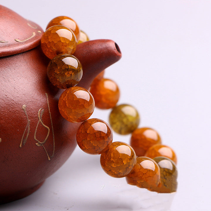 Dragon Stone Agate Bracelet – Natural Dragon Scale Beads