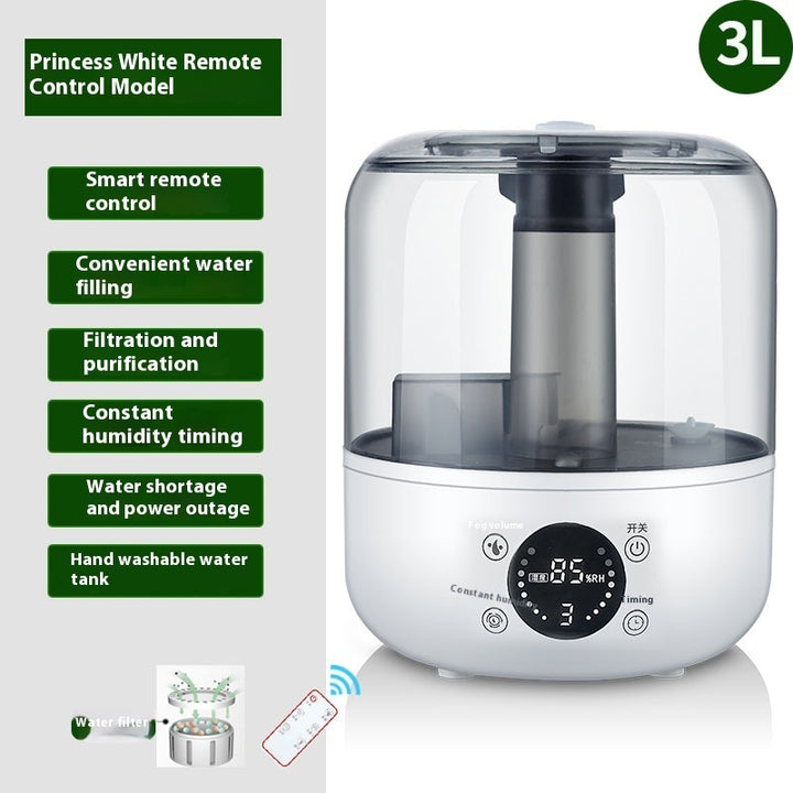 💧🏠 Silent Household Humidifier | Large Capacity Dual-Mist Remote Control Unit