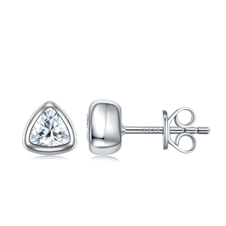 Luxury Minimalist Triangle Moissanite Stud Earrings