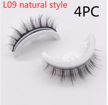 👁️✨ Reusable 3D Mink Lashes – Self-Adhesive Natural False Eyelashes (Glue-Free Silk Style)