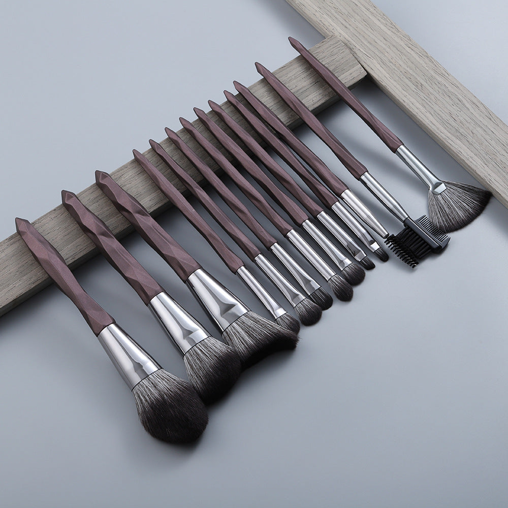 ✨ Diamond Handle Makeup Brush Set — 15-Piece Beauty Tools Kit 💄💎