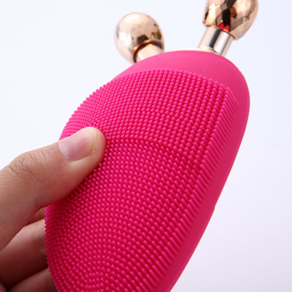💖🧼 Electric Silicone Cleansing Instrument | Ultrasonic Facial Massage & Deep Cleaning Device