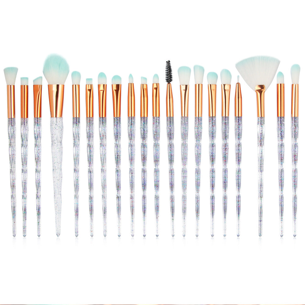 ✨ 20-Piece Diamond Makeup Brush Set — complete glam collection 💄💎