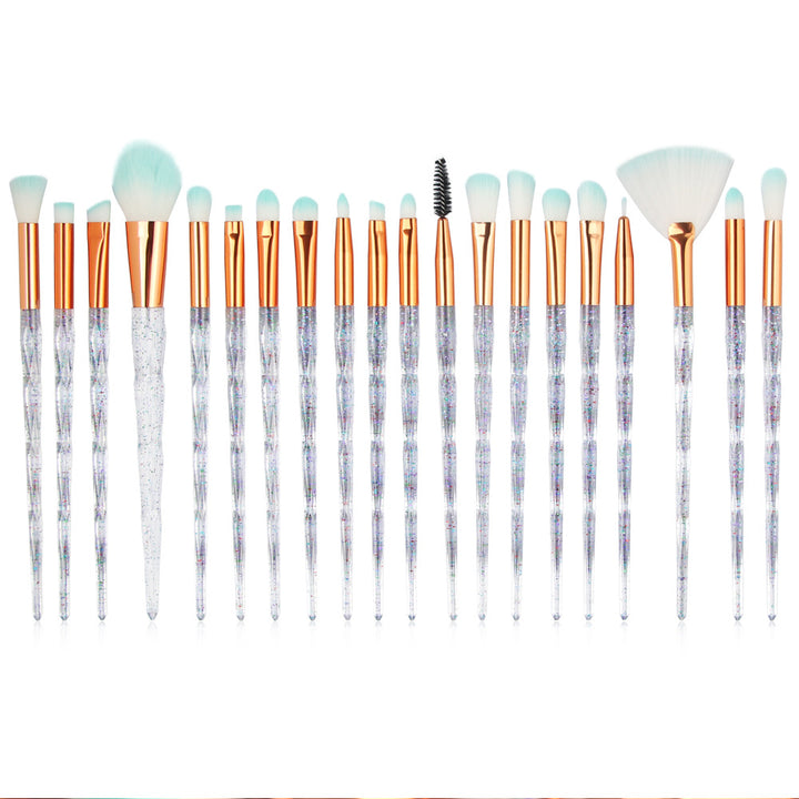 ✨ 20-Piece Diamond Makeup Brush Set — complete glam collection 💄💎