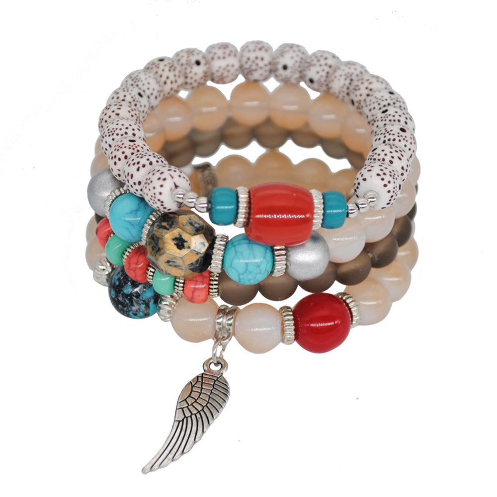Ethnic Style Tassel Bracelet – Mixed Material Design