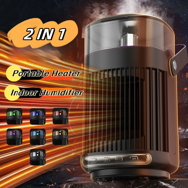 🔥💧 2-in-1 Portable Heater & Humidifier | Warm Air Blower for Home & Office 🏠
